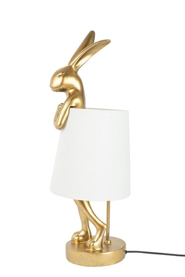 KARE lampa stołowa RABBIT 68 cm złota / biała - obrazek 2