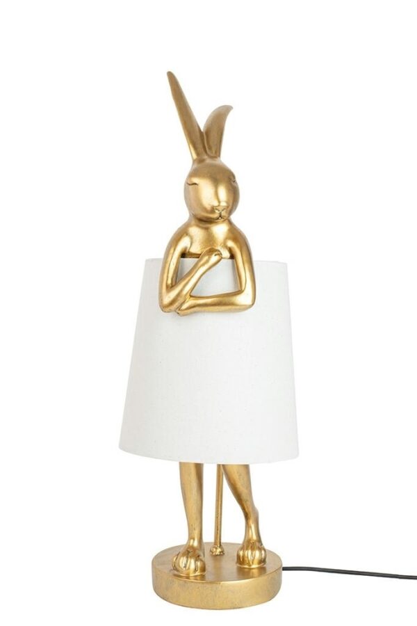 KARE lampa stołowa RABBIT 68 cm złota / biała - obrazek 3