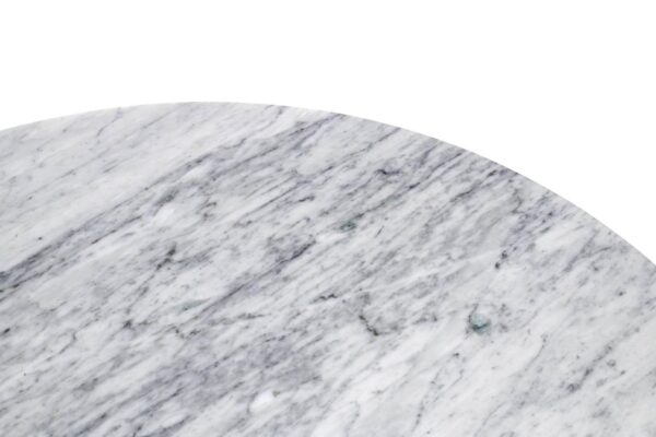 Stół TULIP MARBLE 100 CARRARA biały - blat okrągły marmurowy, metal - obrazek 3