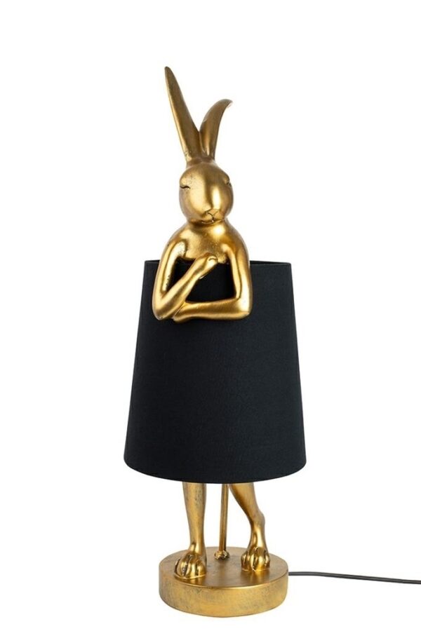 KARE lampa stołowa RABBIT 68 cm złota / czarna - obrazek 2