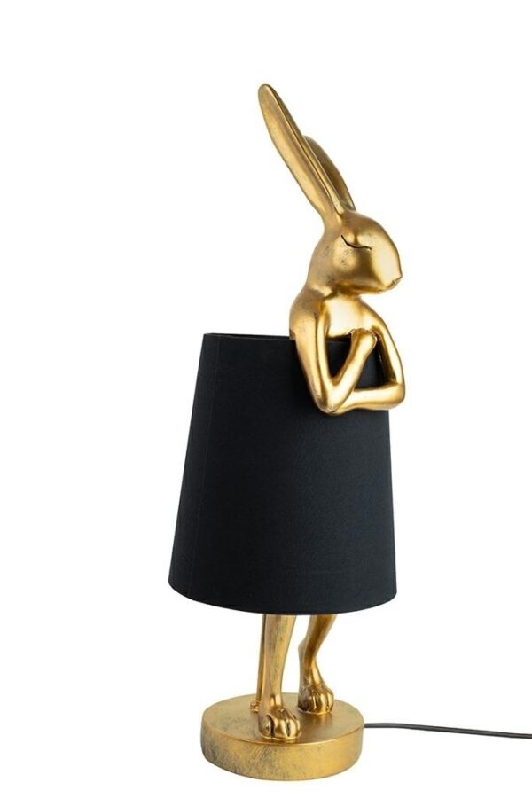 KARE lampa stołowa RABBIT 68 cm złota / czarna - obrazek 3