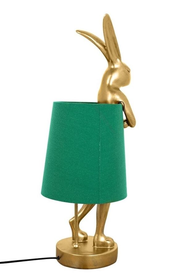 KARE lampa stołowa RABBIT 68 cm złota / zielona - obrazek 3