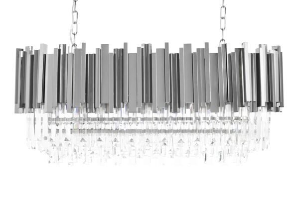 Lampa wisząca IMPERIAL LONG SILVER 90 - stal, kryształ