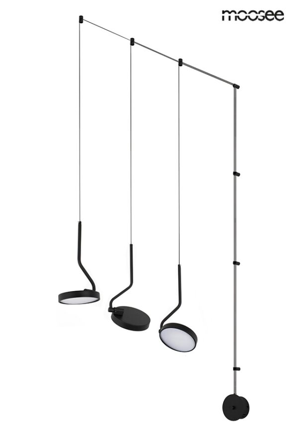 MOOSEE lampa ścienna FLAT 3 czarna - obrazek 3