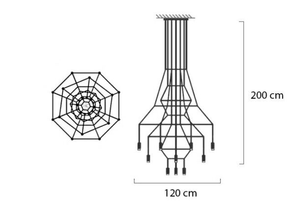 Lampa wisząca FLUSSO 20 czarna - obrazek 2