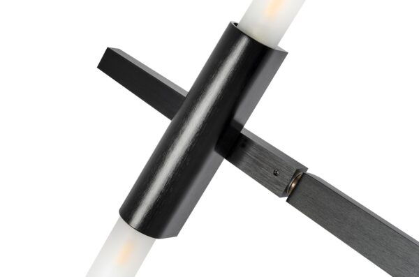 Lampa wisząca CANDELABR 6 czarna - aluminium, szkło - obrazek 2