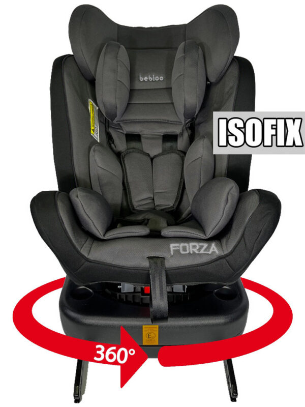 Fotelik samochodowy ISOFIX 360 FORZA BLACK 0-36 kg uniwersalny - obrazek 3