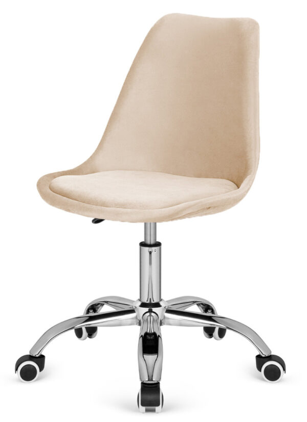 Krzesło obrotowe MONZA OFFICE Beige Velvet - obrazek 2