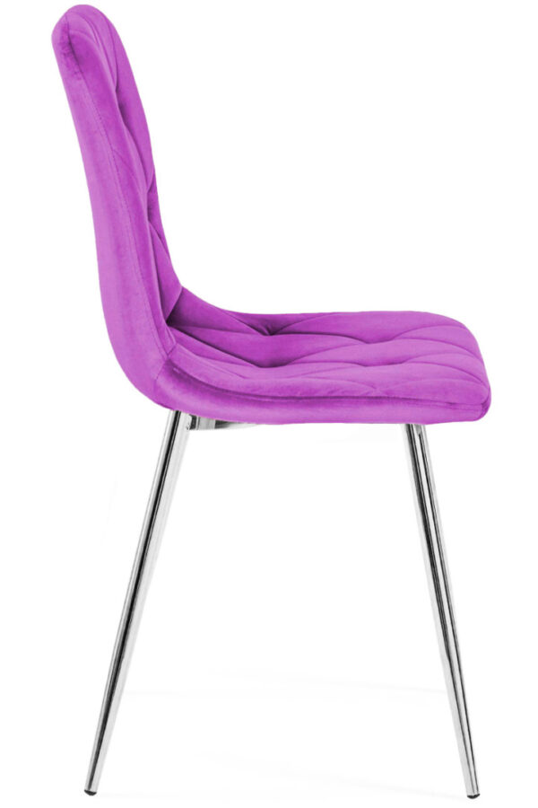 Krzesło tapicerowane BORGO VELVET PURPLE SILVER - obrazek 4