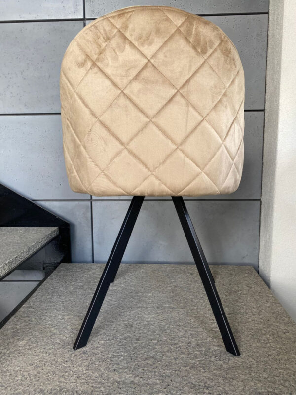 Krzesło tapicerowane GLORIA DIAMOND BEIGE VELVET TOWER - obrazek 2