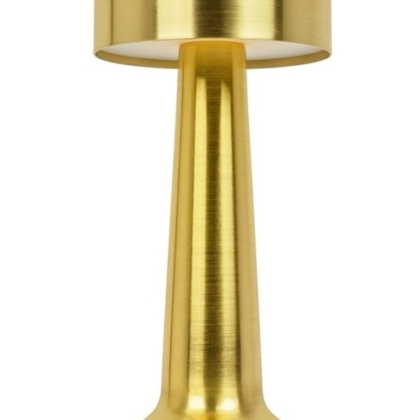 Lampa biurkowa LEE złota - wbudowana bateria, LED