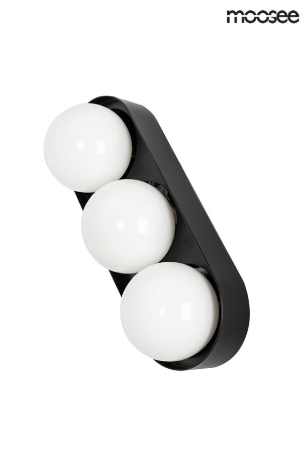 MOOSEE lampa ścienna DROPS 3 czarna - obrazek 2