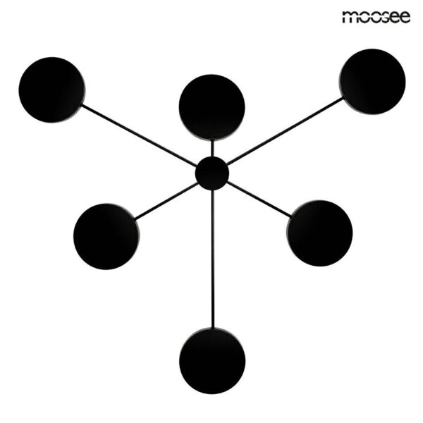 MOOSEE lampa ścienna SHADOW 6 czarna