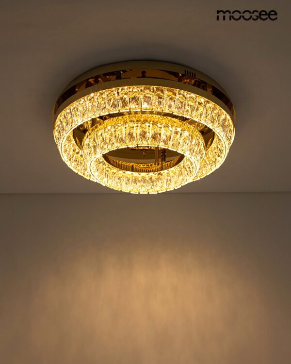 MOOSEE lampa sufitowa / plafon SAVOY 2 złota - obrazek 3