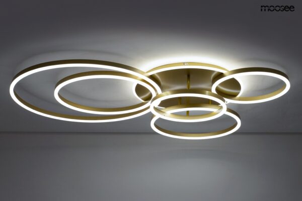 MOOSEE lampa sufitowa / plafon RINGS 6 złota - obrazek 2