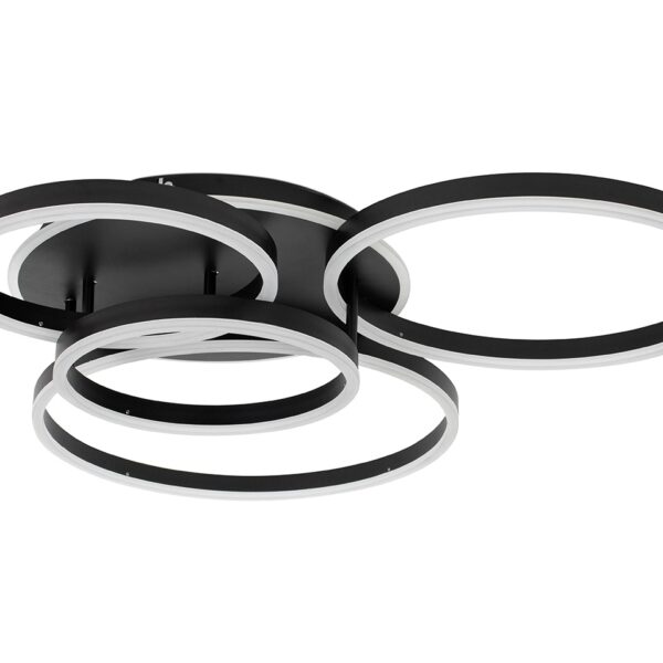 MOOSEE lampa sufitowa / plafon RINGS 5    czarna