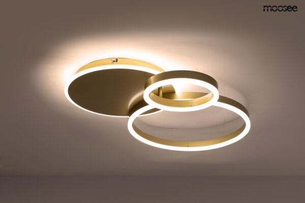 MOOSEE lampa sufitowa / plafon RINGS 3 złota - obrazek 3
