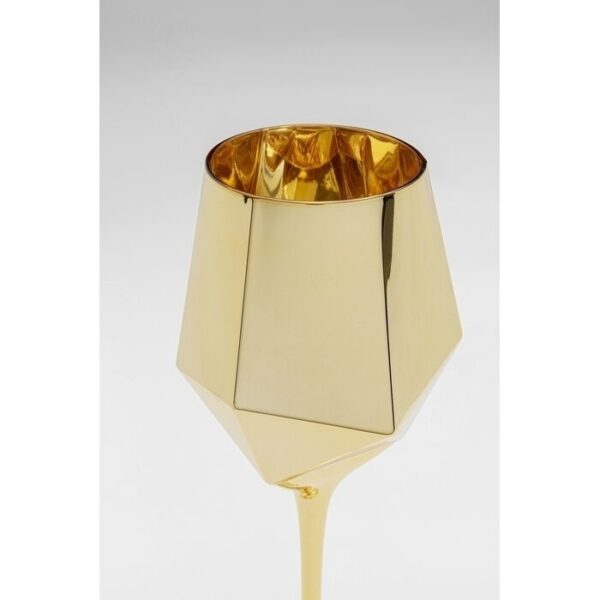 KARE komplet 4 kieliszków do wina DIAMOND 660 ml złoty - obrazek 3