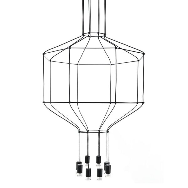 MOOSEE lampa wisząca FLUSSO 8 czarna