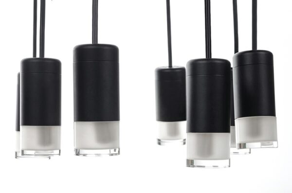 MOOSEE lampa wisząca FLUSSO 8 czarna - obrazek 2