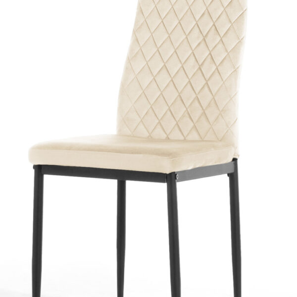 Krzesło tapicerowane VALVA CARO VELVET BEIGE