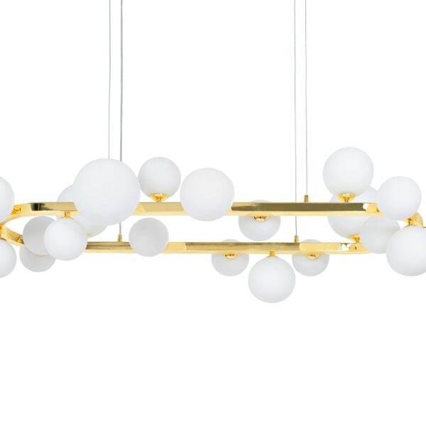 MOOSEE lampa wisząca ALURE OVAL 120 złota/mleczna