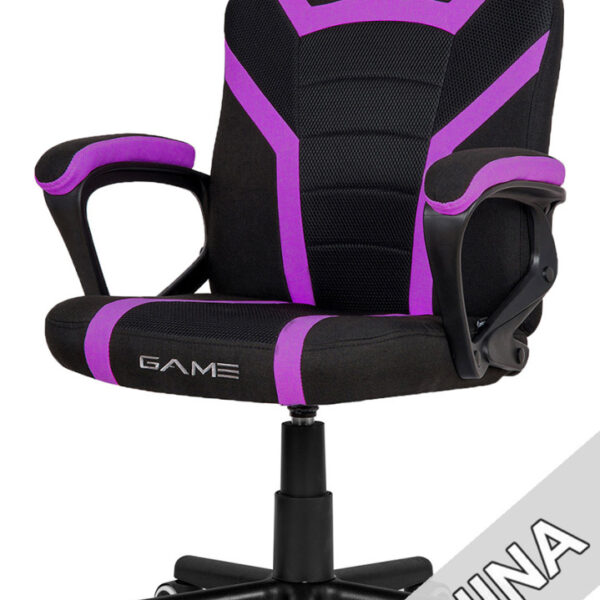 Fotel obrotowy do biurka MARIO BLACK PURPLE Fabric