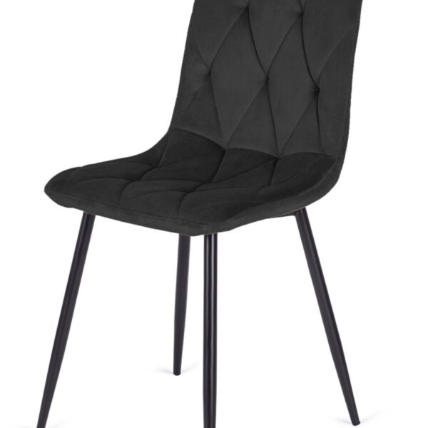 Krzesło tapicerowane BORGO VELVET BLACK