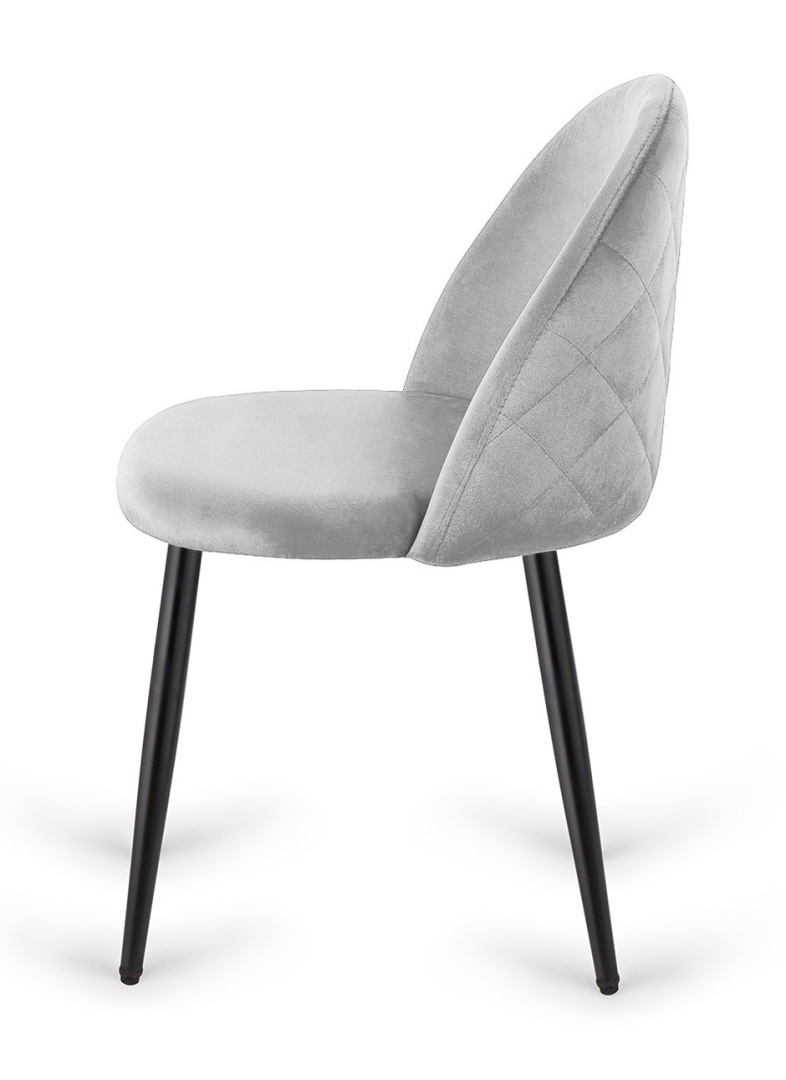 Krzesło tapicerowane GLORIA LIGHT GREY VELVET OUTLET