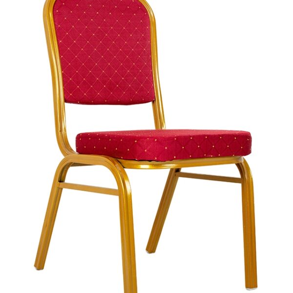 Krzesło bankietowe / konferencyjne HEROS czerwone / złote