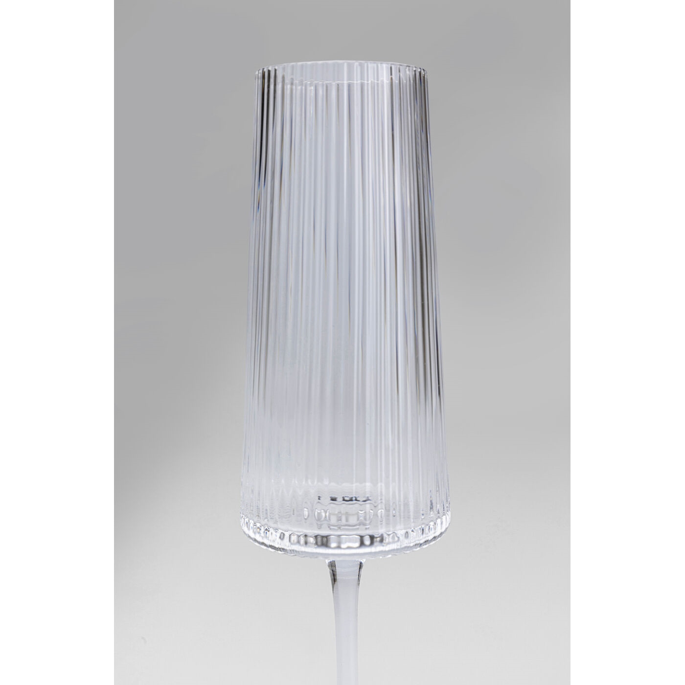 KARE komplet 4 kieliszków do szampana RIFFLE 215 ml - obrazek 3