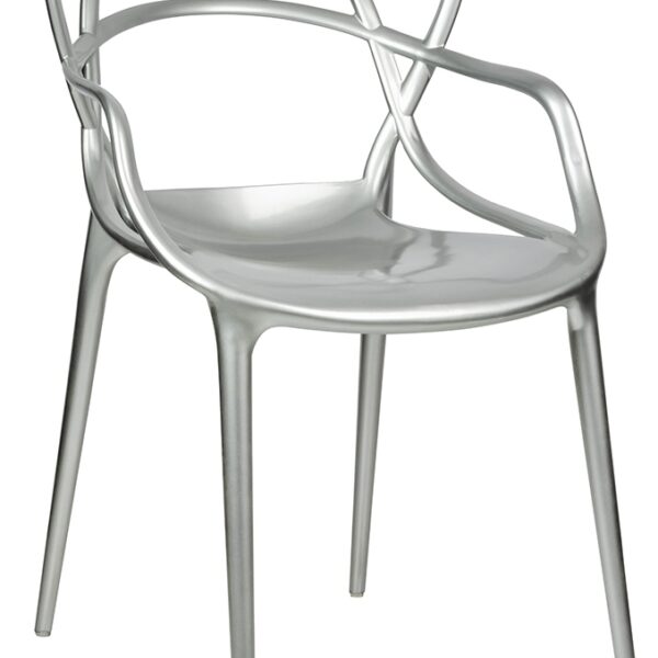 Krzesło LUXO srebrne - ABS