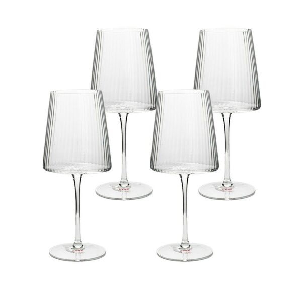 KARE komplet 4 kieliszków do wina RIFFLE 760 ml