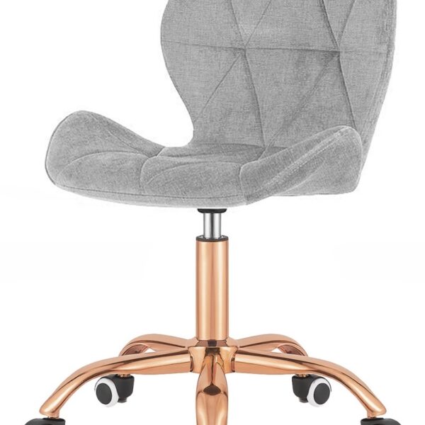 Krzesło obrotowe VASTO OFFICE FABRIC GREY ROSE GOLD