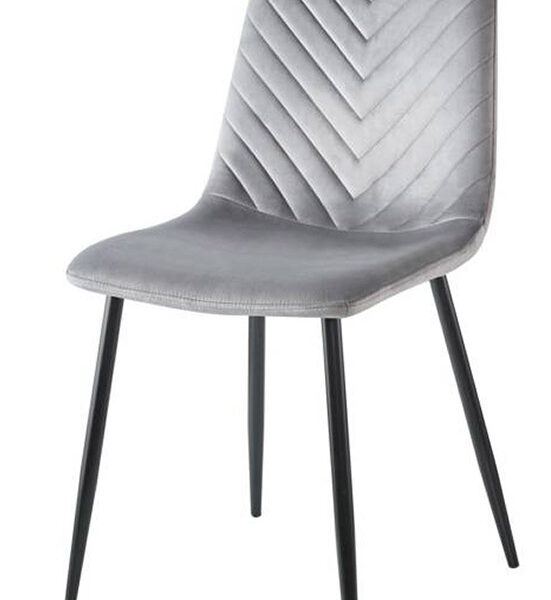 Krzesło tapicerowane TRIO VELVET LIGHT GREY