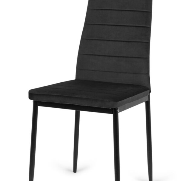 Krzesło tapicerowane VALVA LINE VELVET BLACK