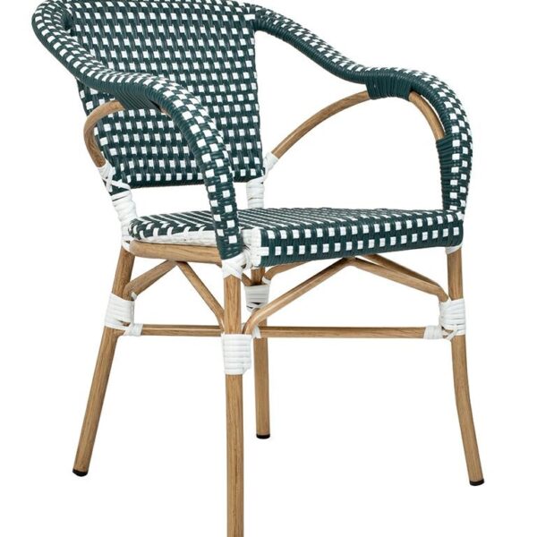 Krzesło ogrodowe CAFE MIRAMAR turkus / morski rattan