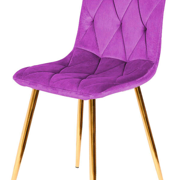 Krzesło tapicerowane BORGO VELVET PURPLE GOLD