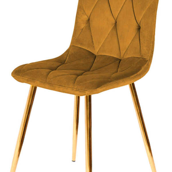 Krzesło tapicerowane BORGO VELVET TRUFLE GOLD
