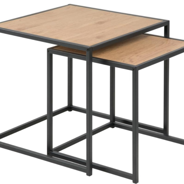 ACTONA zestaw stolików SEAFORD dąb - MDF, metal