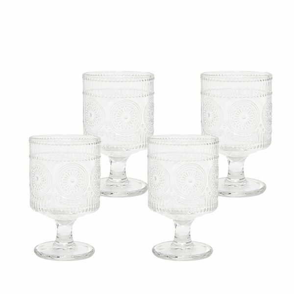 Zestaw 4 szklanek SHP FLORES transparentny