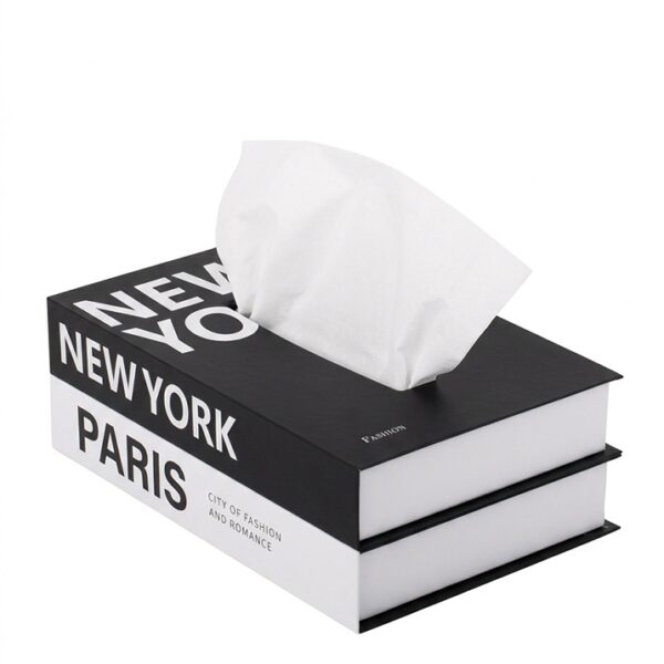 Pojemnik na chusteczki SHP BOOKER biały / czarny