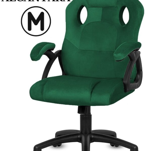 .Fotel obrotowy do biurka CARRERA M ALCANTARA DARK GREEN