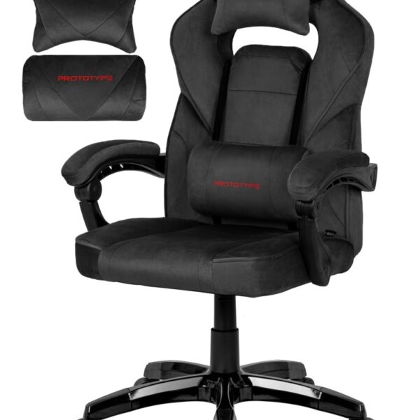 Fotel obrotowy do biurka TITAN BLACK ALCANTARA BASIC