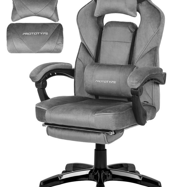 Fotel obrotowy do biurka TITAN GREY ALCANTARA PRO