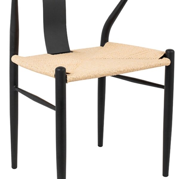 Krzesło WISHBONE METAL naturalne