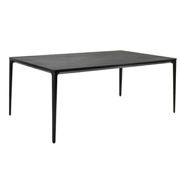 Stół SLIM 140x80 czarny - ceramiczny marmur, aluminium
