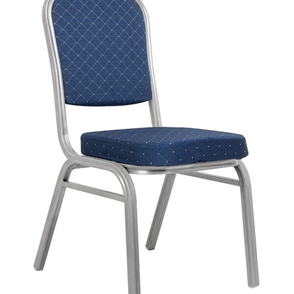 Krzesło bankietowe / konferencyjne ARES niebieske / srebrne