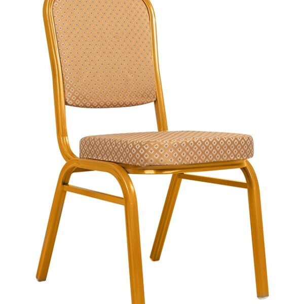 Krzesło bankietowe / konferencyjne HERA beżowe / złote