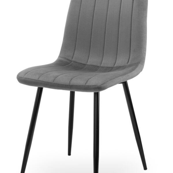 Krzesło tapicerowane AURORA VELVET DARK GREY
